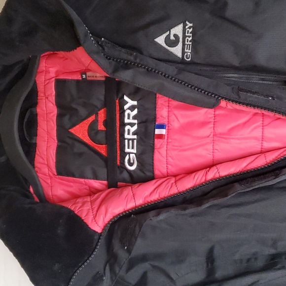 Gerry Womens Jacket Pink & Black Hooded Abigail Shell Medium - Picture 2 of 10